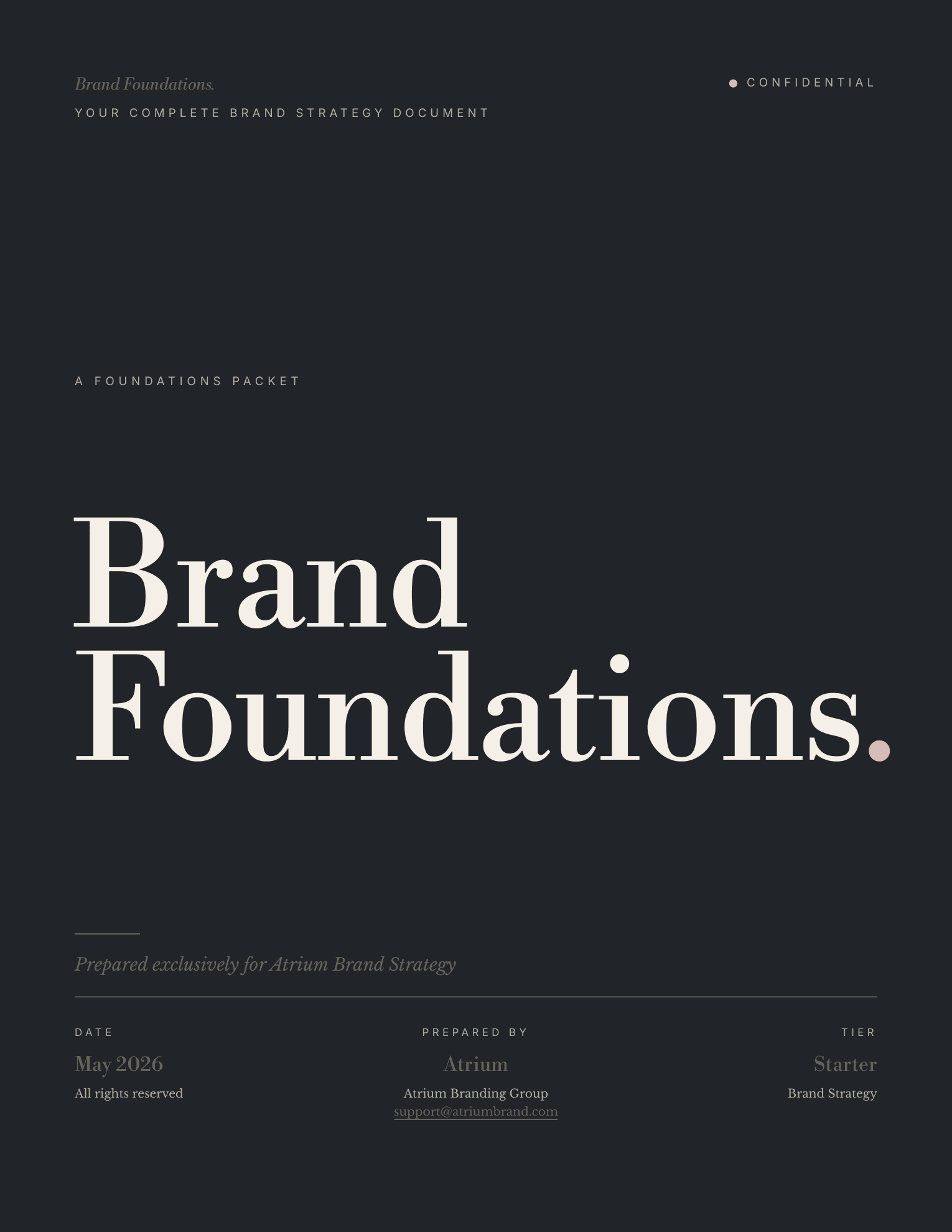 Brand Foundations document cover page
